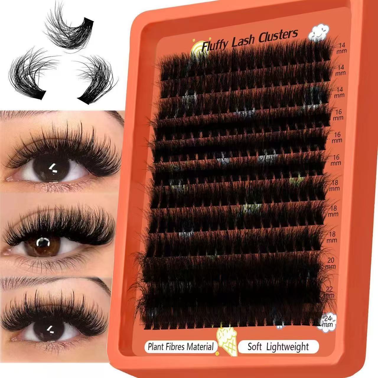 Eyelash Extension Home Service - Ciglia a ciuffetti 80D-100D, effetto 8D,