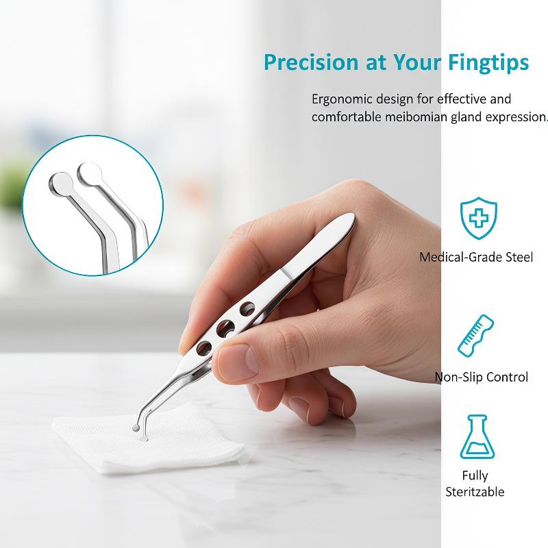 Lash Extension Tweezers - Pinzette per Palpebre, Compressore per Ciglia