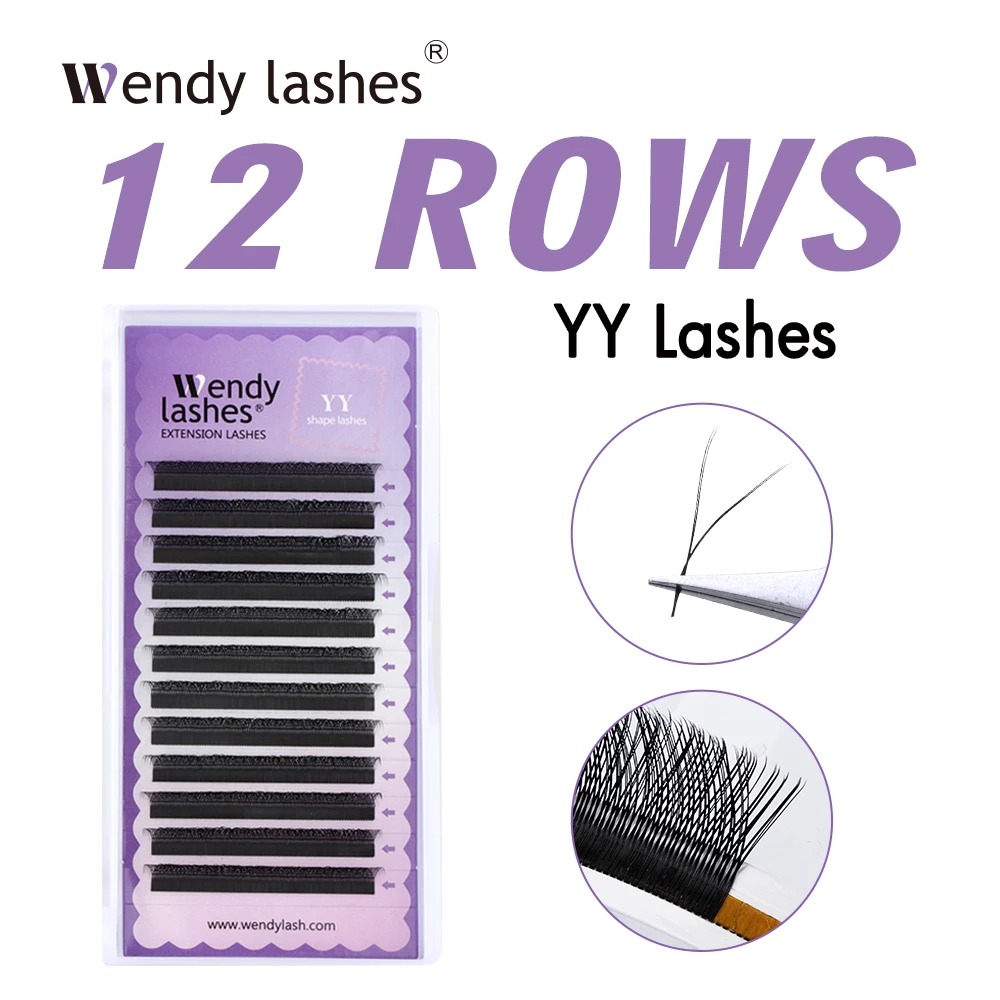 Eyelash Extension Y Shape - WENDY 2D YY Forma C/D Curl