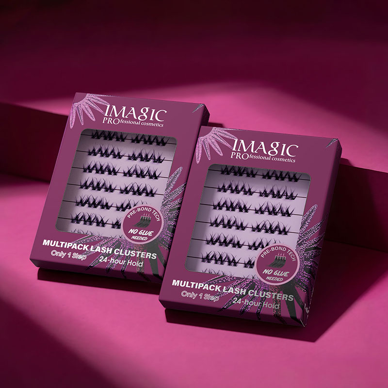 Eyelash Extension No 8 - IMAGIC Confezione multipla di grappoli per