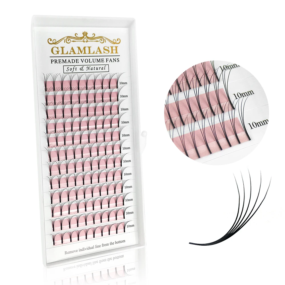 Eyelash Extension Korea Natural - GLAMLASH 2D-6D ventagli di volume prefabbricati