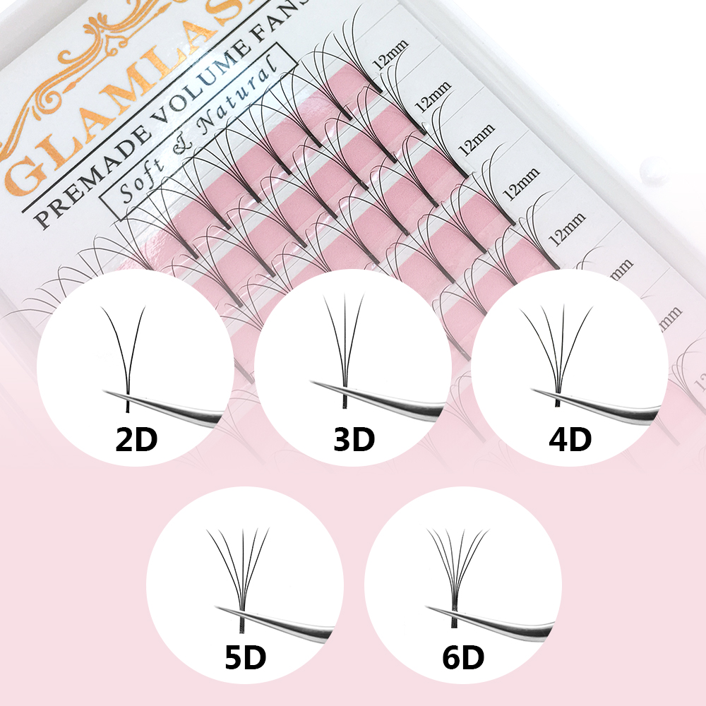 GLAMLASH 2D-6D ventagli di vol - Eyelash Extension Korea Natural recensione e prezzo